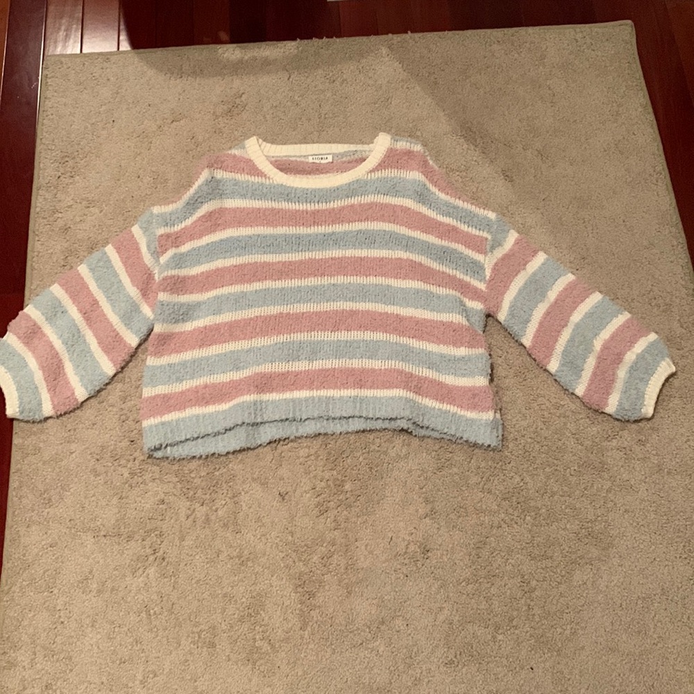 Bubble/ balloon sleeve oversized cozy sweater